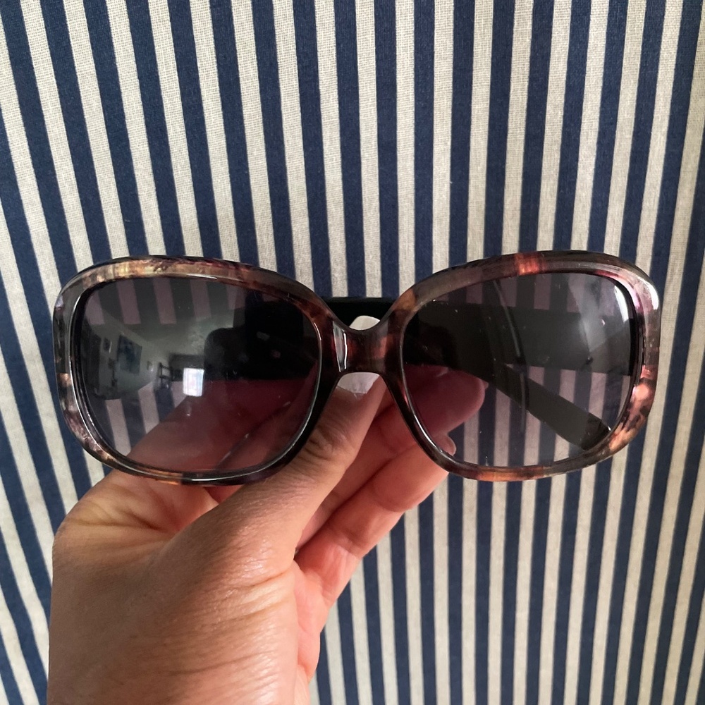 Dark Brown/Multi Colored Print Sunglasses - image 6